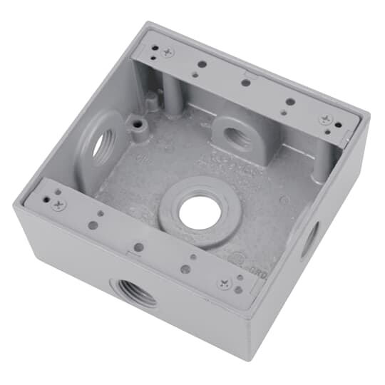 BOX RAINTIGHT 2 GANG 5-HOLE 1/2