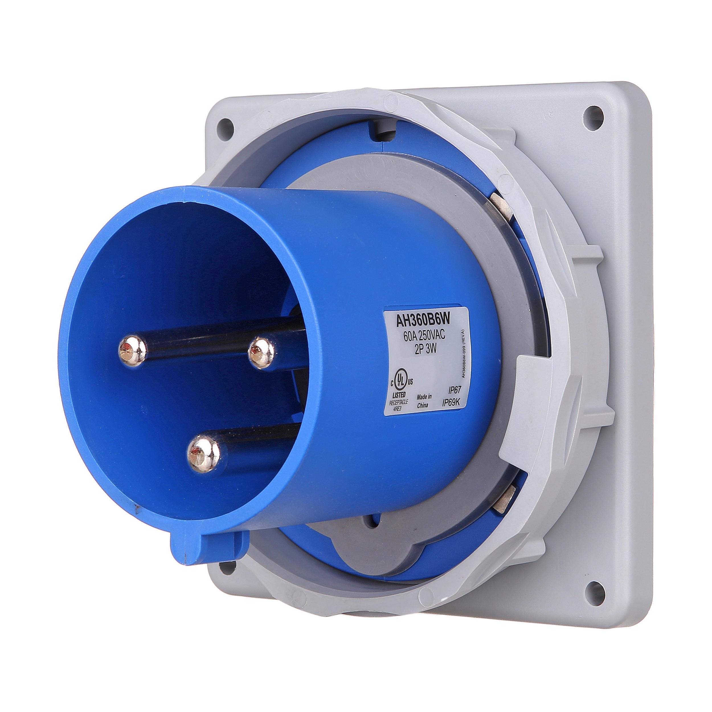 Inlet Pin INLET PIN AND SLEEVE, 60/63A 200-250V 2 POLES, 3 WIRES | Guillevin