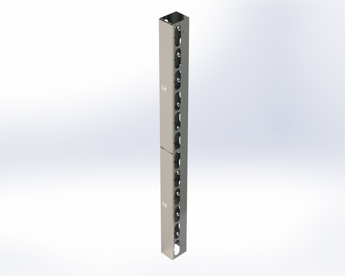 VERTICAL CABLE MANAGER 5IN W X 6IN D 44RU BLACK