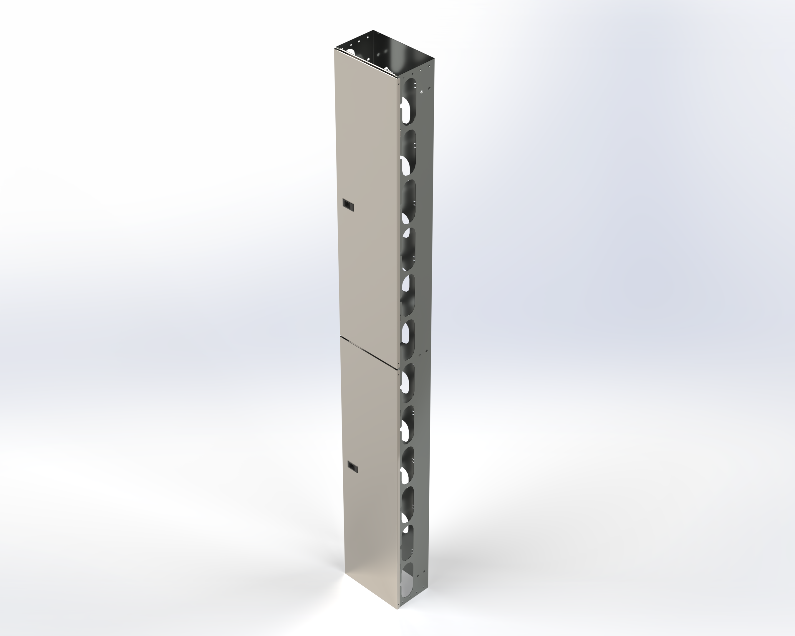 VERTICAL CABLE MANAGER 10IN W X 6IN D 44RU BLACK