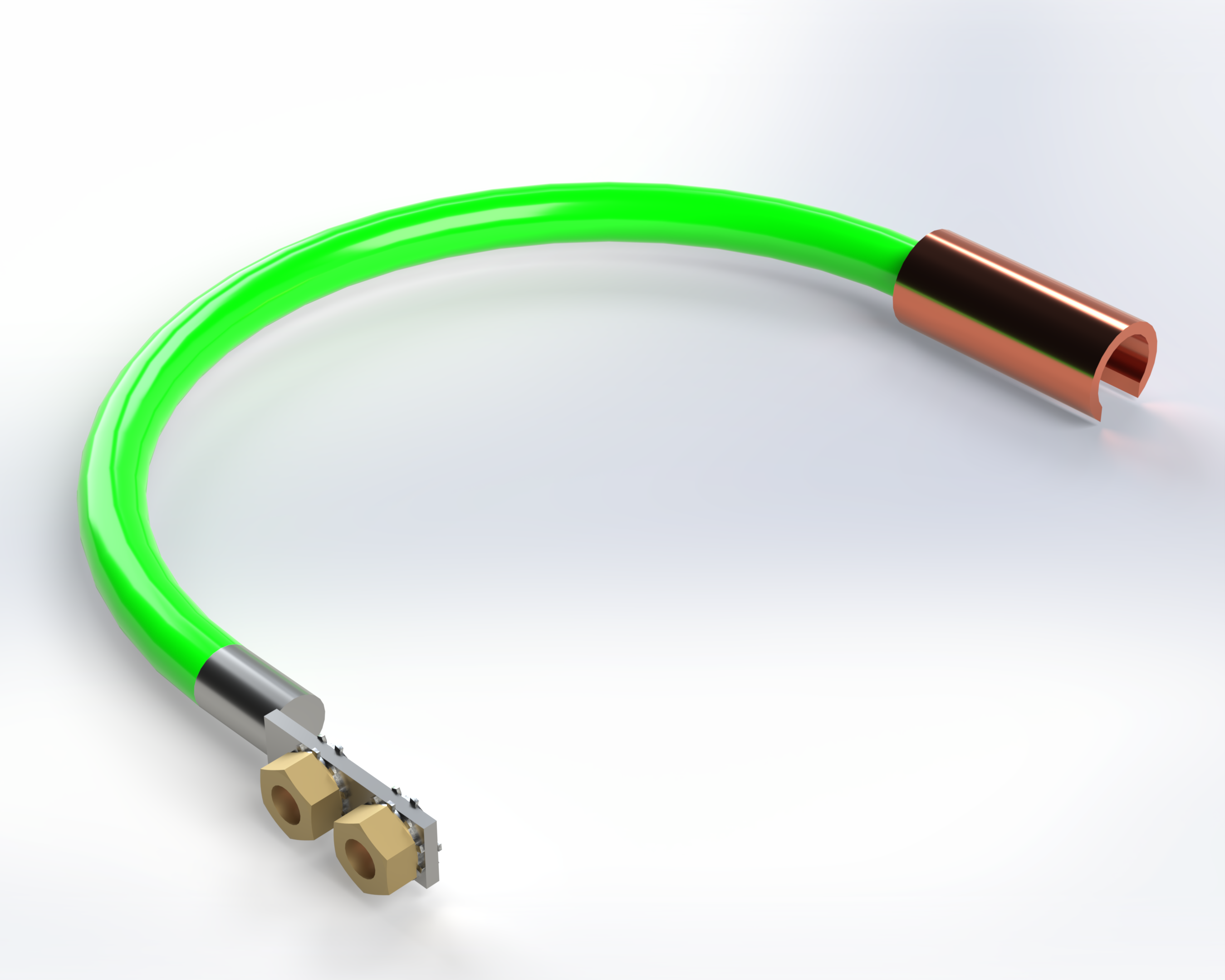 6AWG FT4 GREEN GROUNDING CABLE W/LUG - 10FT