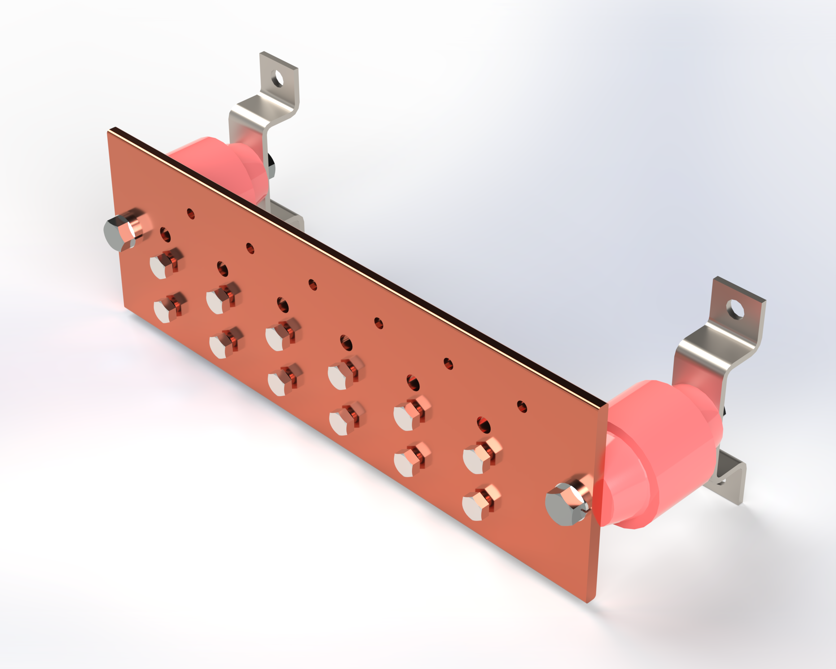WALL MOUNT GROUND  BUS BAR  12 X 4 TINNED PLATED