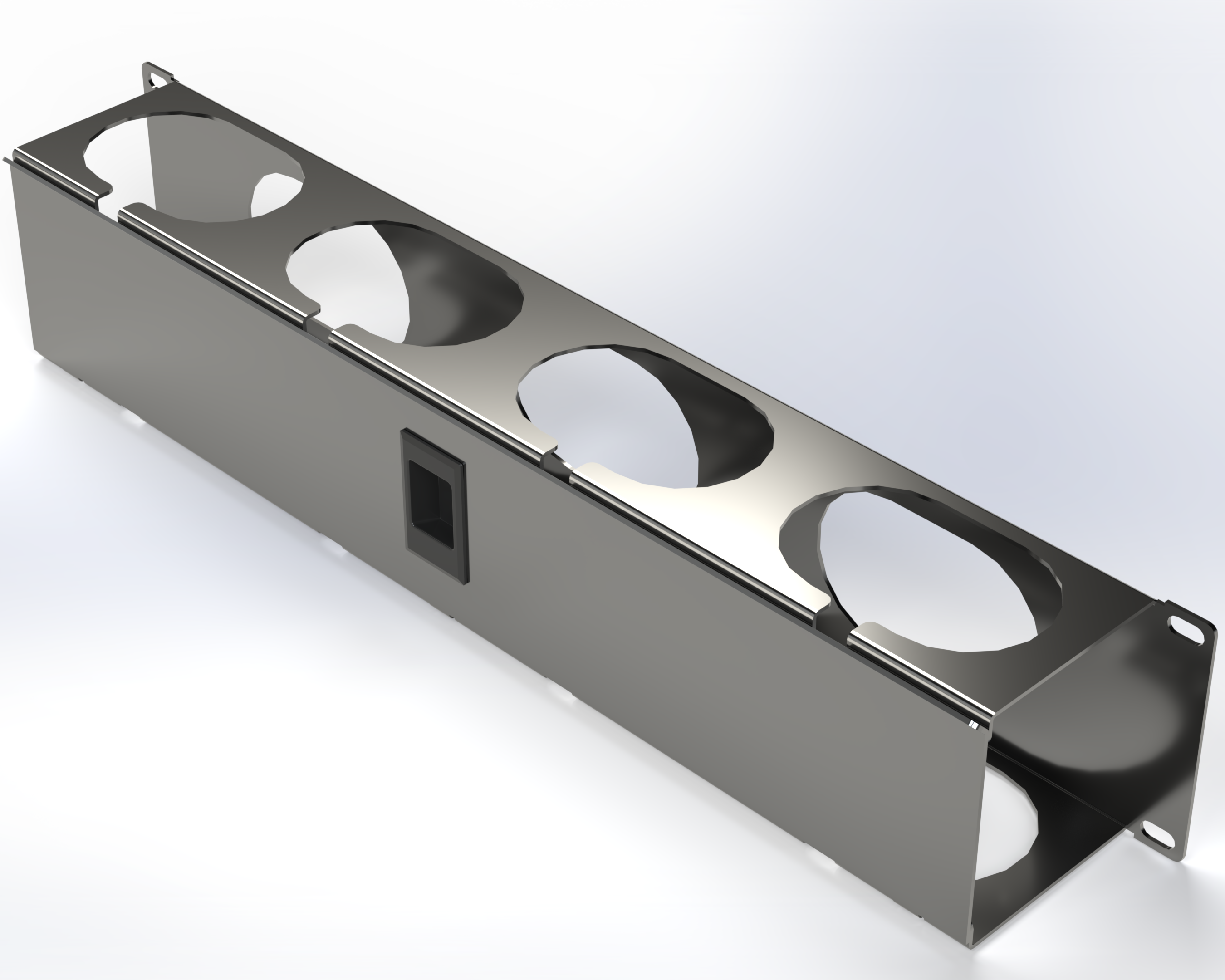 HORIZONTAL CABLE MANAGER 119IN L X 3.5IN X 3IN  BLACK