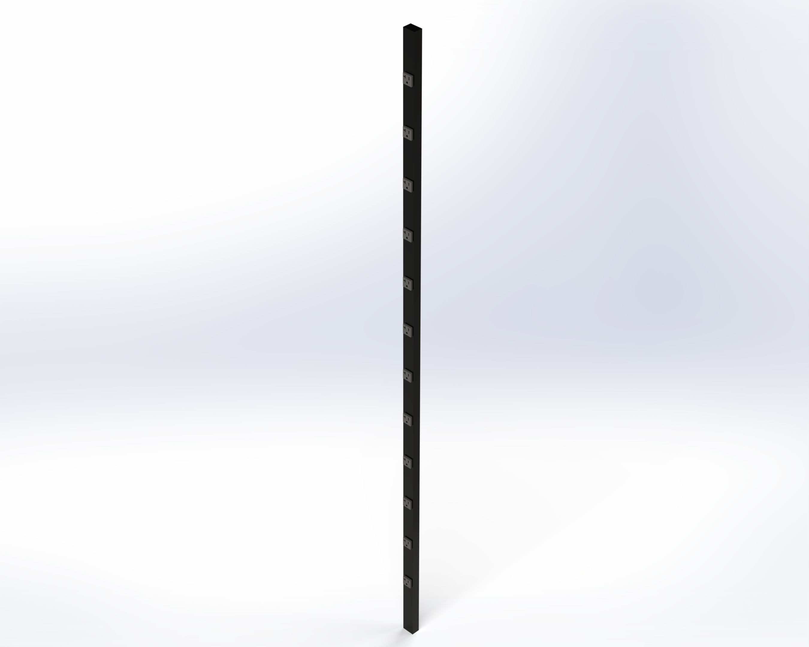 POWER BAR NC 20A 12 OUTLETS 76" 6' CORD TWIST LOCK BLACK