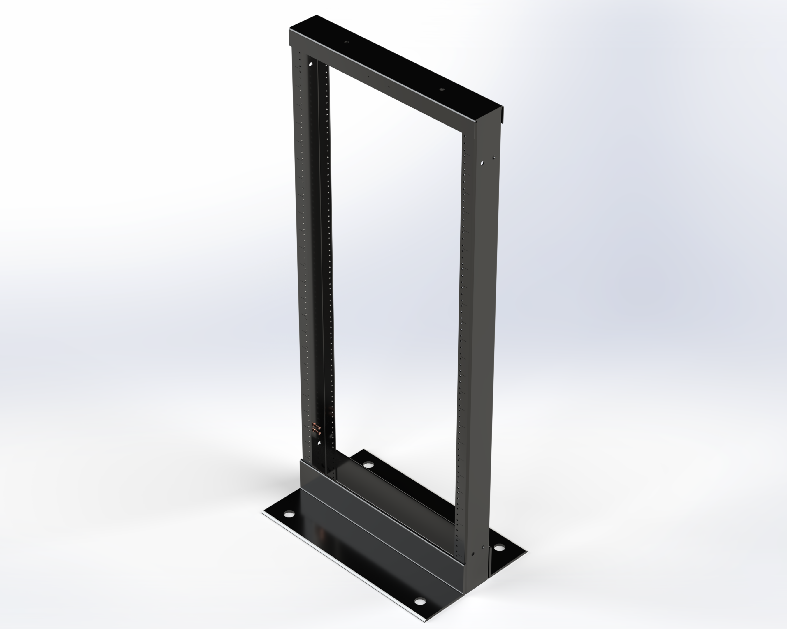 20.5"W X 13"D 24RU SERIES 710 RACK TAPPED 2 SIDES BLACK