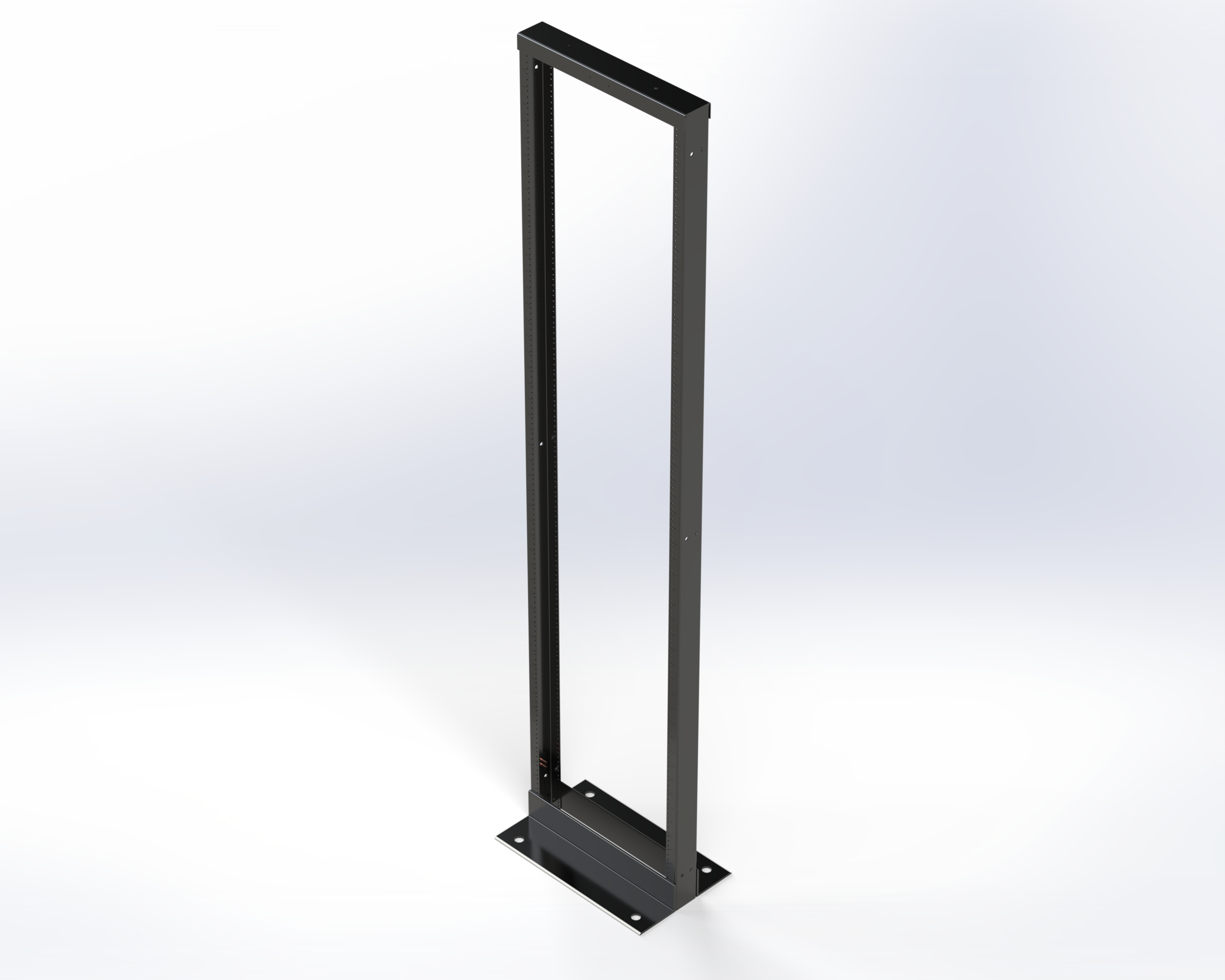 20.5"W X 13"D 48RU SERIES 710 RACK TAPPED 2 SIDES BLACK