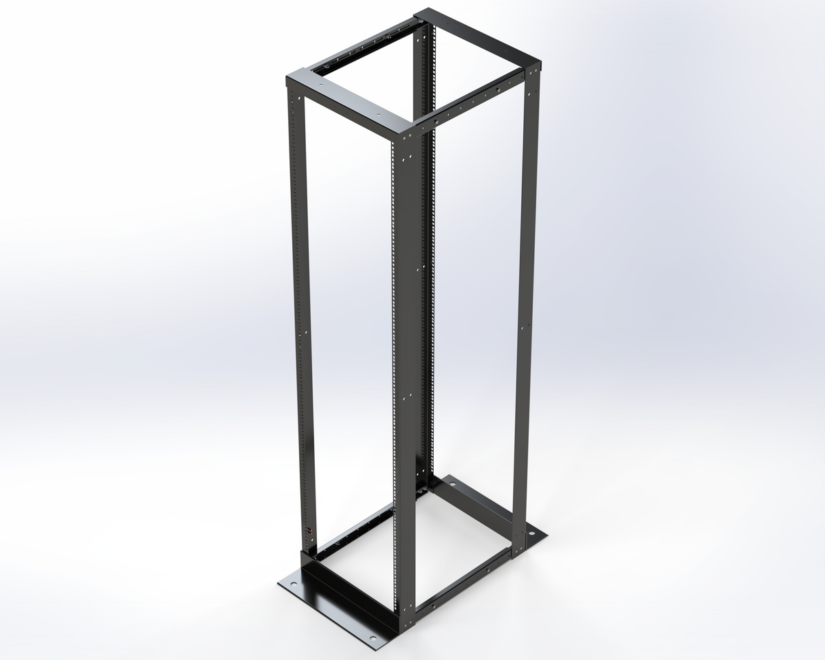 DOUBLE RACK 20.5IN W X 26IN TO 38IN D 44RU CAGE-NUTS BLAC