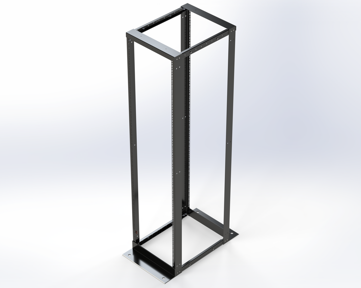 DOUBLE RACK 20.5IN W X 26IN TO 38IN D 44RU TAPPED 10-32 B