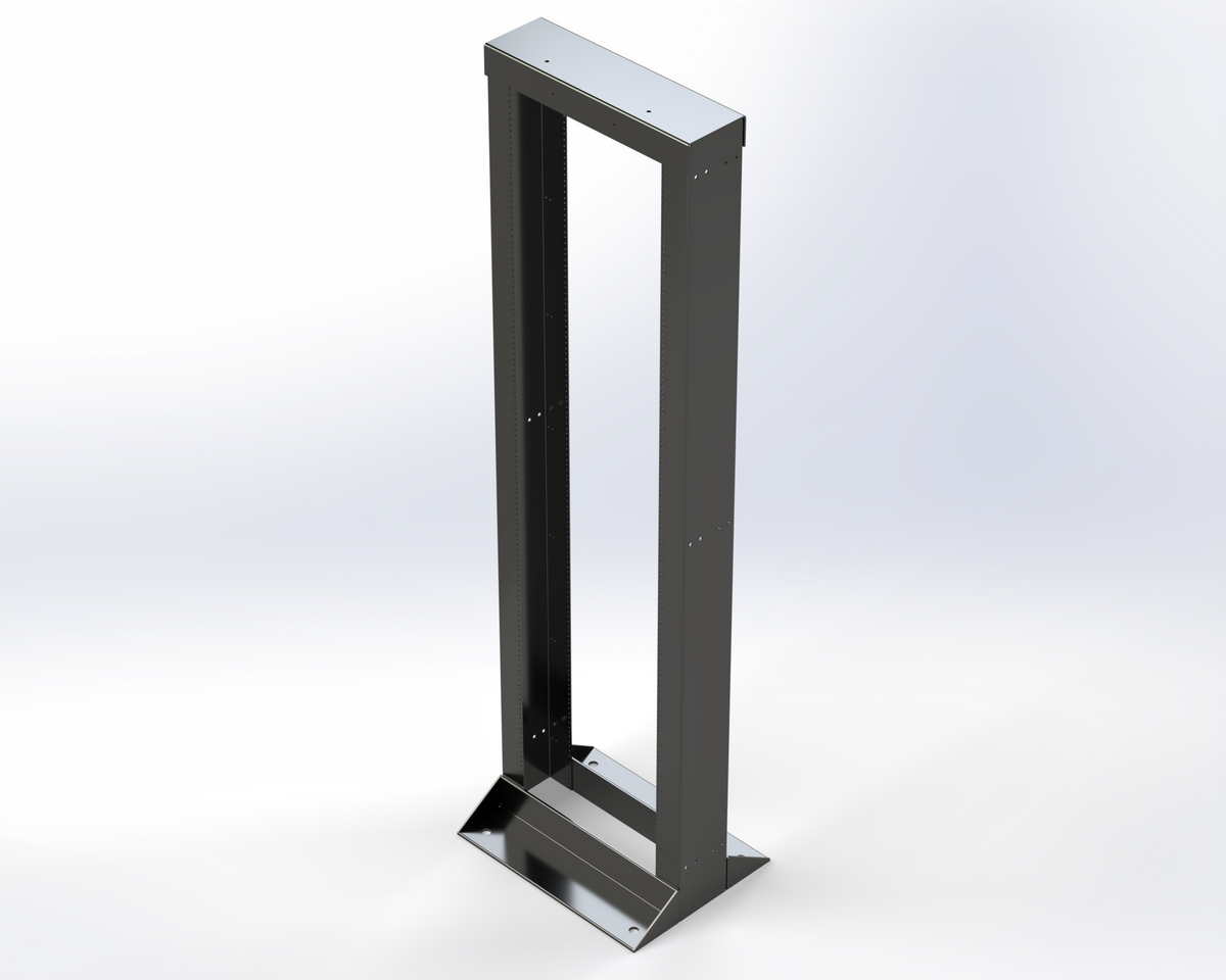 ZONE 4 RELAY RACK 19IN X 24IN W 44RU 2 SIDES TAPPED