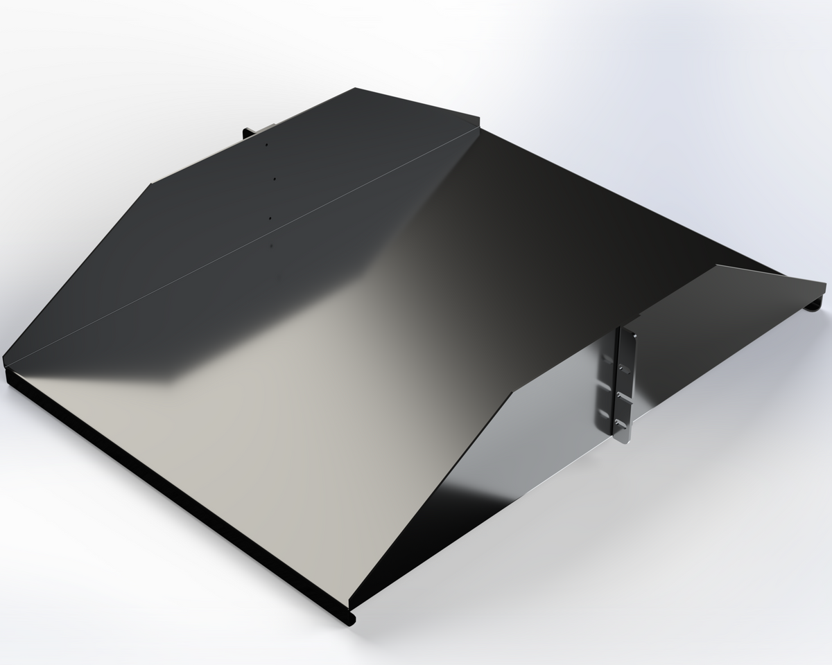 HEAVY DUTY CENTER MOUNT SHELF 19IN W X 24IN D 3RU BLACK
