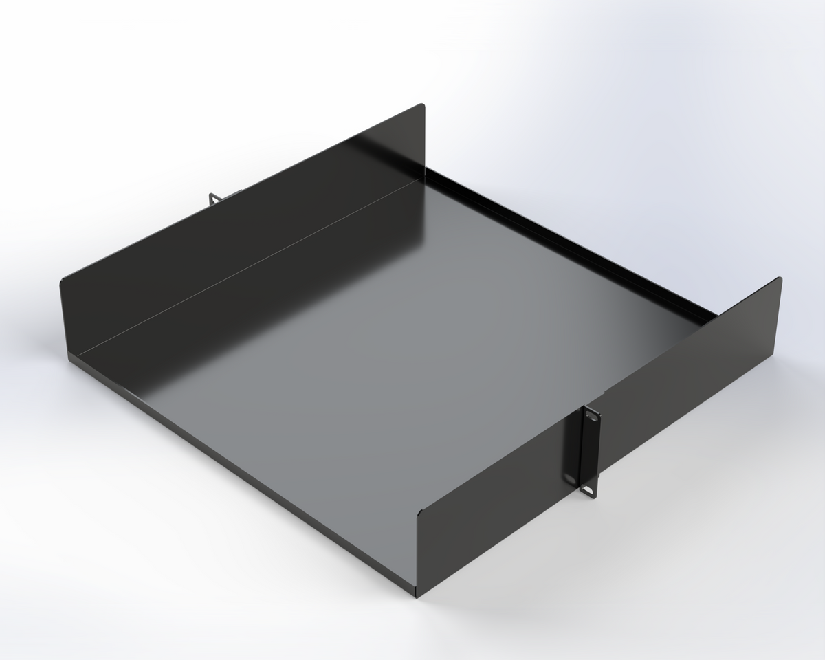 TABLETTE MONTAGE CENTRALE 19PO L X 18PO P 2RU NOIR