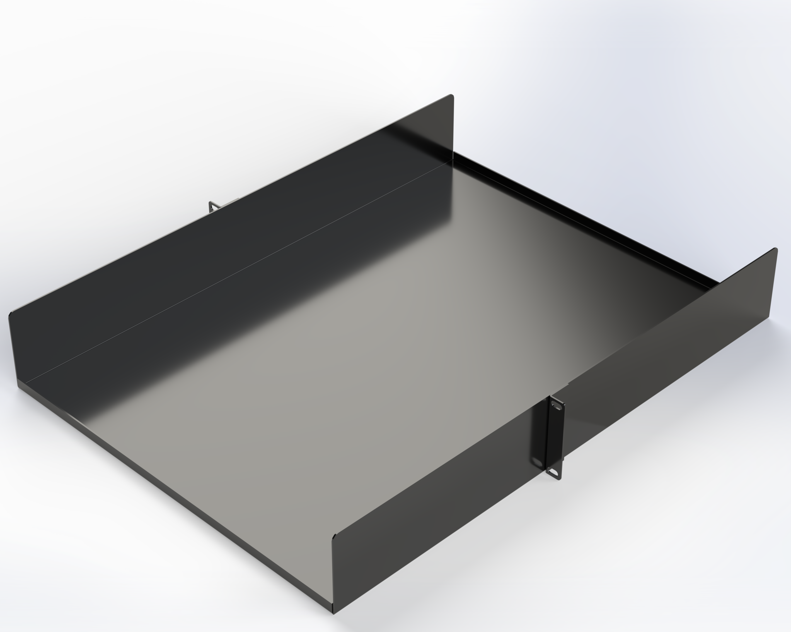 CENTER MOUNT SHELF 19IN W X 24IN D 2RU BLACK