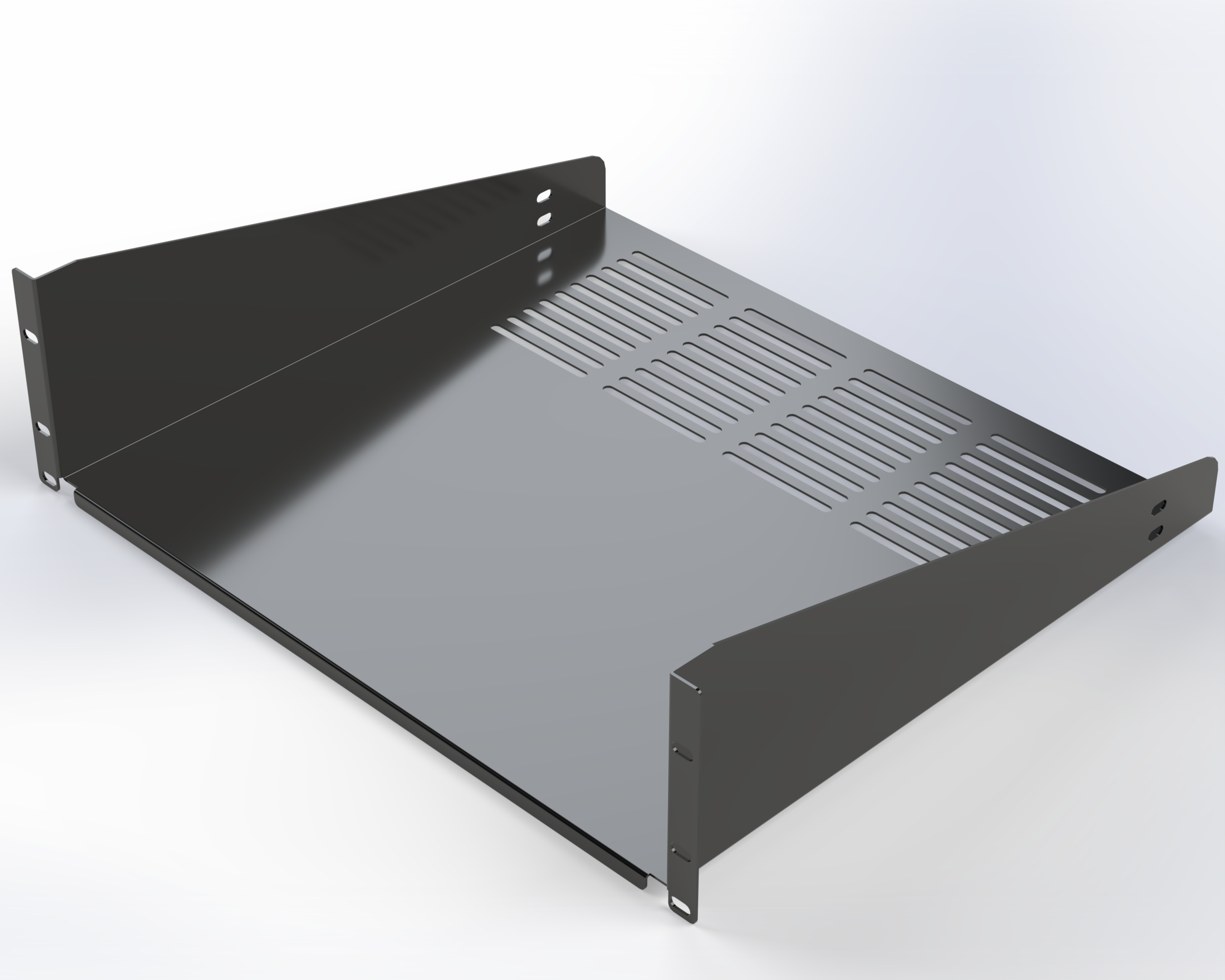 FRONT MOUNT SHELF 19IN W X 16IN D 3RU BLACK