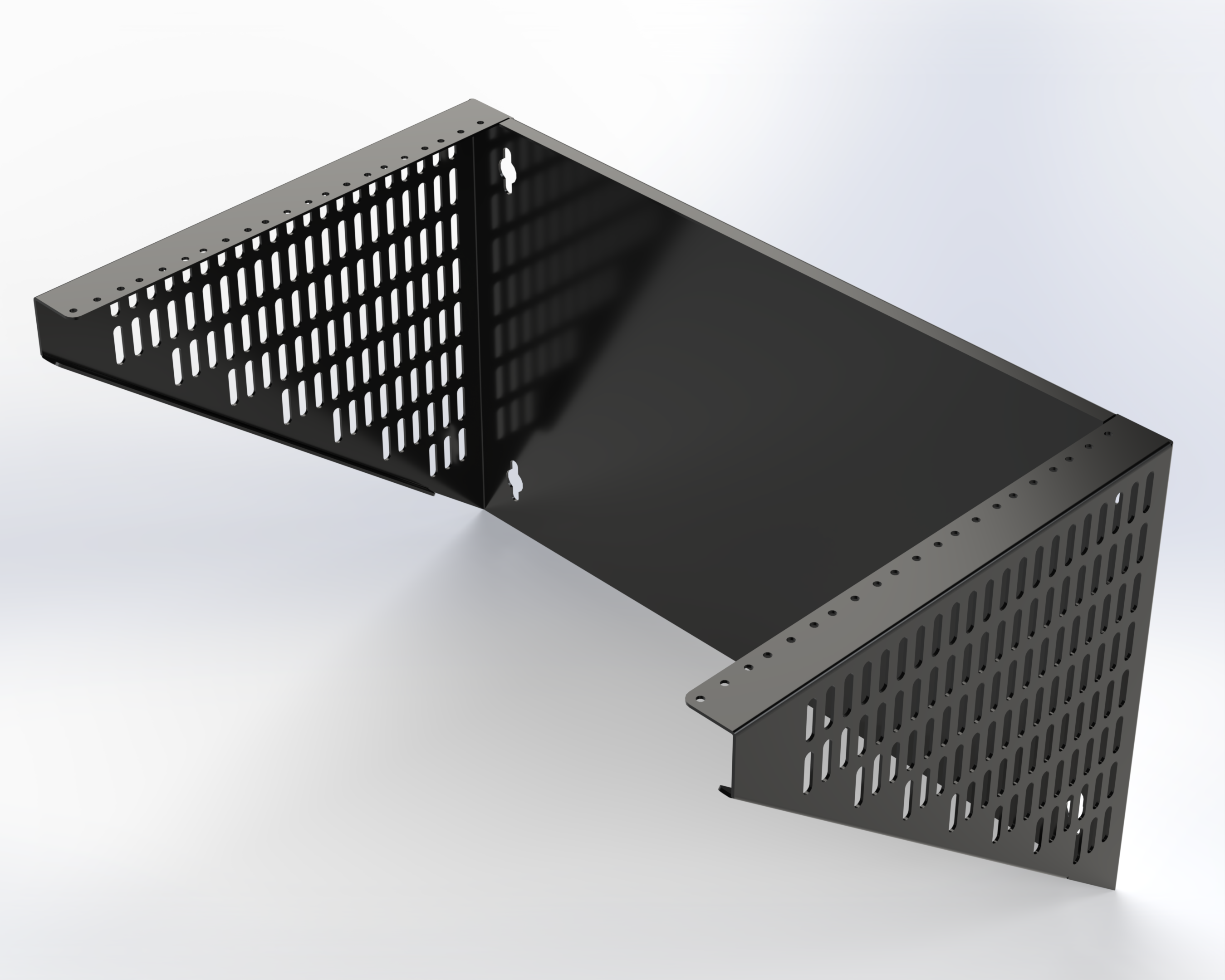 VERTICAL WALL MOUNT BRACKET 20.5X12X12.75 7RU BLACK