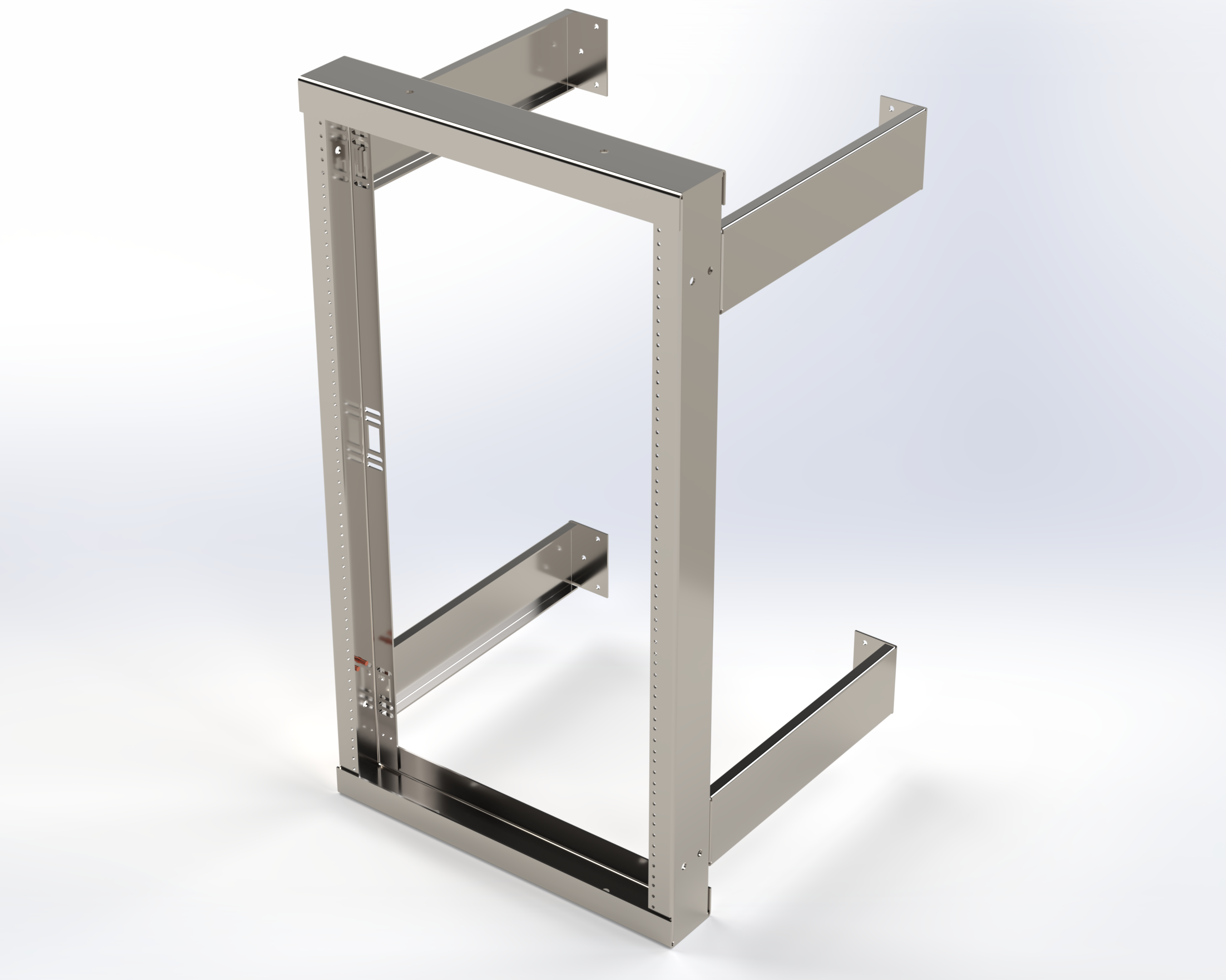 20.5"W X 19.13"D 20RU FIXED WALL MNT RACK BLACK