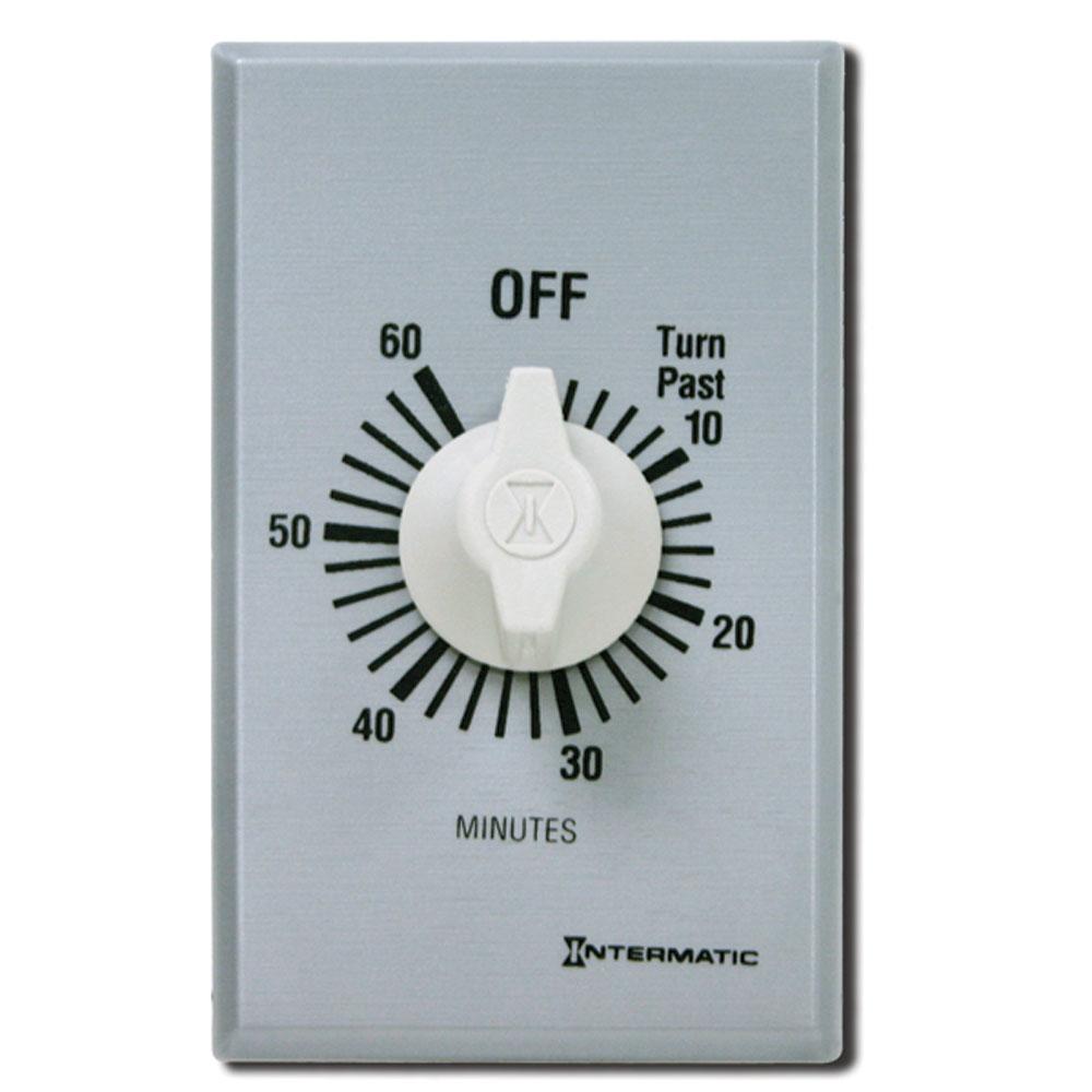TIMER SPRING WOUND SPST 60-MIN 125-277V & PLATE ALUMINUM | Guillevin