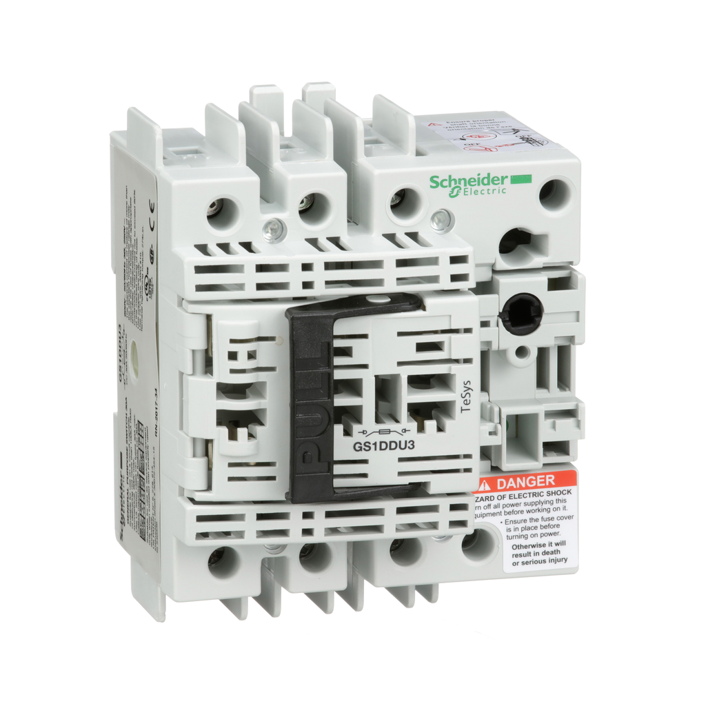 SWITCH FUSED 30A 3P 600V COMPACT CLASS CC FUSE 5X5 SHAFT | Guillevin