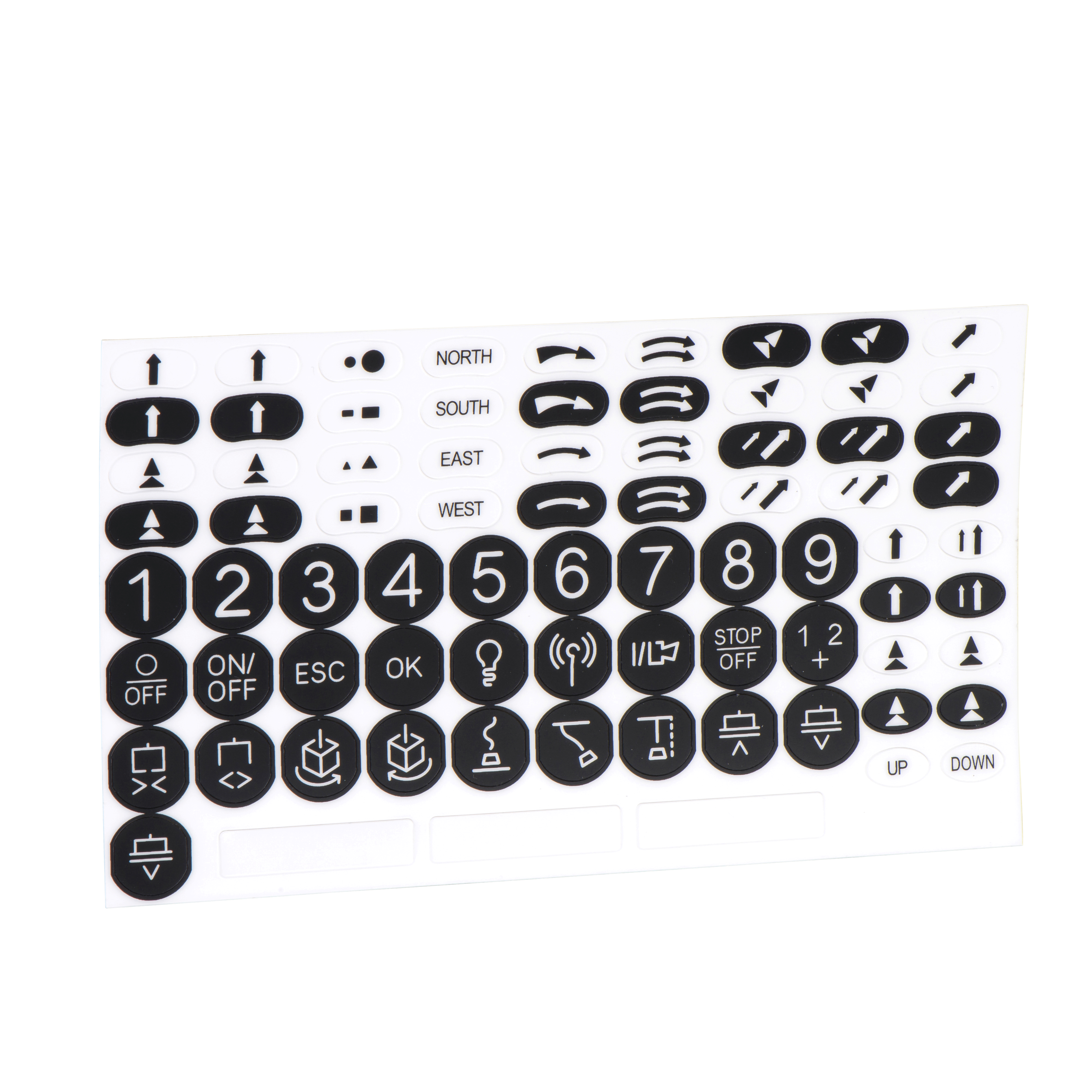 Remote Control Labels B/W ADHESIVE LABELS FOR REMOTE DEVICE | Guillevin