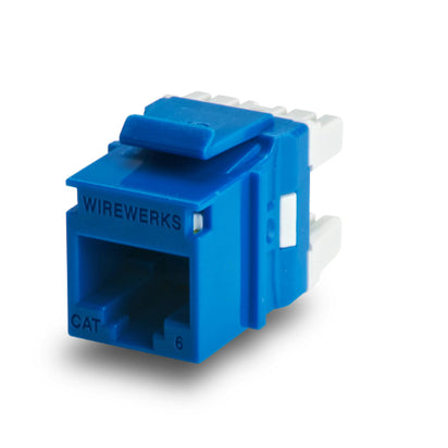 Connecteur femelle CAT6 U/UTP 24 AWG Bleu Keywerks KW-CC645BBL | Guillevin