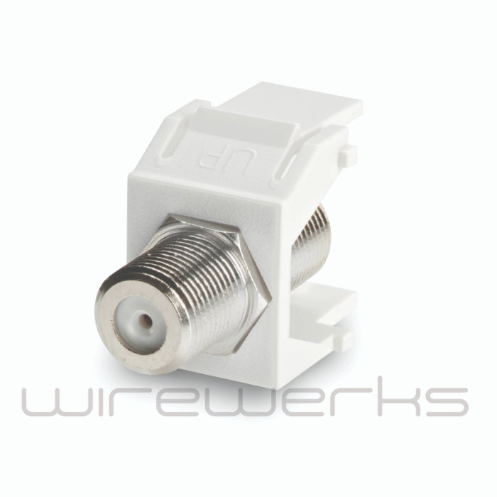 KEYWERKS, F-TYPE CONNECTOR COUPLER 3GHZ, WHITE | Guillevin