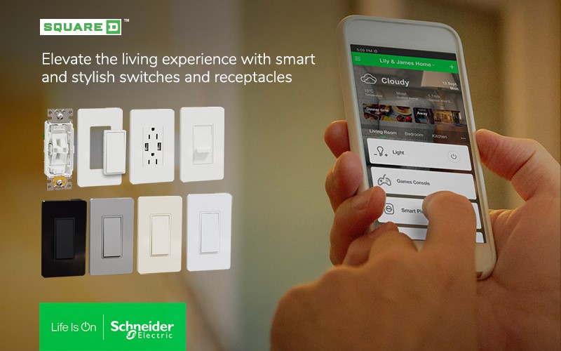 Square D<sup>TM</sup>: smart switches and receptacles from Schneider Electric 